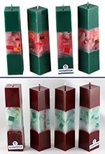 Zeige Details für Kerzen Quadratform mit Würfelfenster Weihnachtsset Bild von Kerzen Quadratform mit Würfelfenster Weihnachtsset