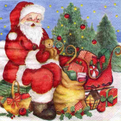 Zeige Details für Tischlaternen Weihnachten - Serviettentechnik Weihnachtsmann Bild von Tischlaternen Weihnachten - Serviettentechnik Weihnachtsmann
