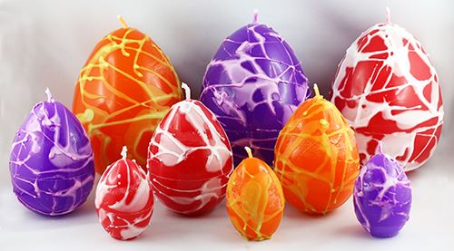 Zeige Details für Ostereikerzen Zierwachs-Kleckertechnik Bild von Ostereikerzen Zierwachs-Kleckertechnik