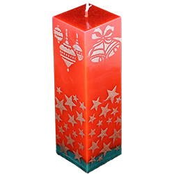 Zeige Details für Quadrat rotfarben mit goldenen Glocken, Weihnachtskugeln und Sternen Bild von Quadrat rotfarben mit goldenen Glocken, Weihnachtskugeln und Sternen