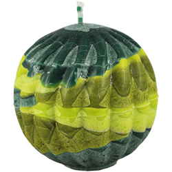 Zeige Details für Stearinkerzen grünfarbige Spiralkugel, Schichtkerzen Bild von Stearinkerzen grünfarbige Spiralkugel, Schichtkerzen