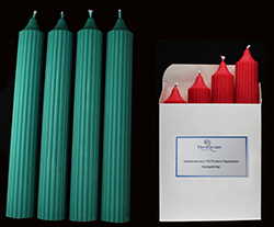Zeige Details für Rapswachs Säule Glockenspitze, 4er SET Bild von Rapswachs Säule Glockenspitze, 4er SET