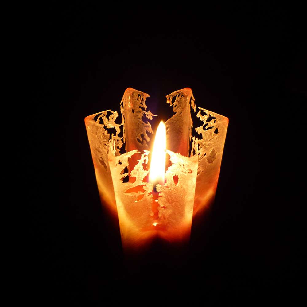 Bild von Sechsstern-Kerzen (Advents-Set), Schichtkerzen