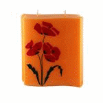 Kerzen Wellenform - Mohnblumen
