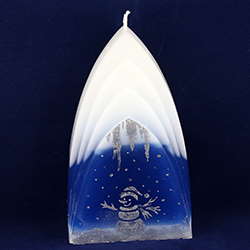 Schneemannkerzen Kuppelmotiv-Gießform