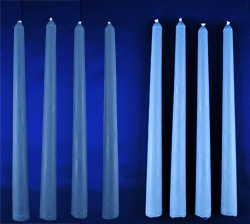 Bienenwachs Stabkerzen 4er SET, blau