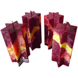 Sechsstern-Kerzen (Advents-Set), Schichtkerzen