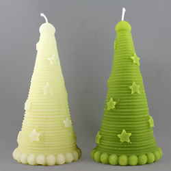 Bienenwachs Tannenbaum mit Sternen
