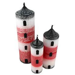 Leuchttürme antik Set - maritime Kerzen
