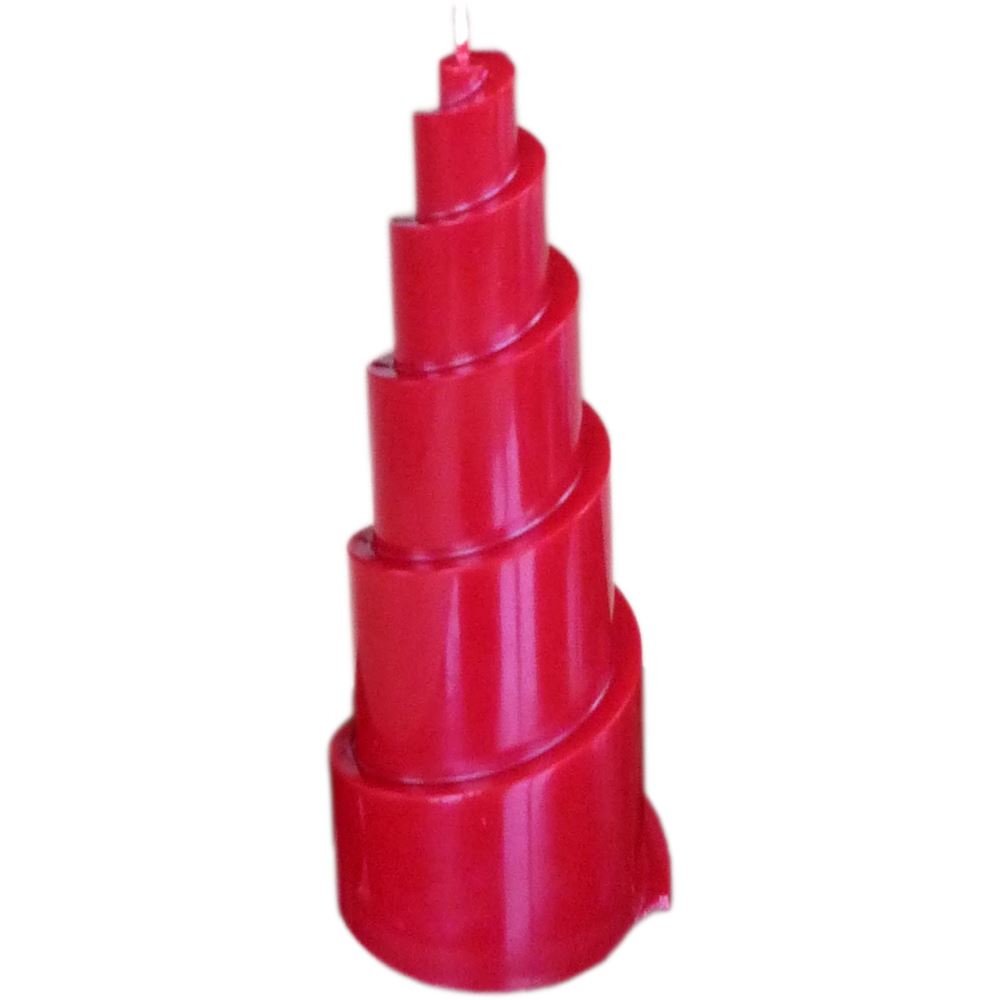 Bild von Spiralpyramiden - einfarbig rot