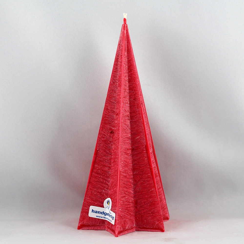 Bild von Stearinkerzen Sternkegel Pyramide einfarbig