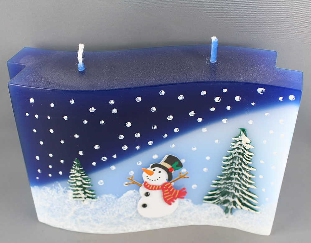 Bild von Kerzen Wellenform - Schneemann