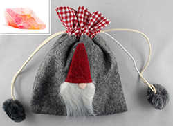 Bild von Rosenquarz SoapRock + Weihnachtsbeutel