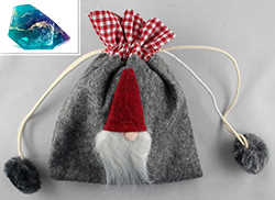Bild von Fluorit (Flussspat) SoapRock + Weihnachtsbeutel