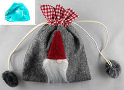 Bild von blauer Achat SoapRock + Weihnachtsbeutel