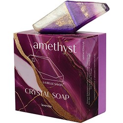 Bild von Edelsteinseifen Crystal Soap Amethyst in edler Verpackung