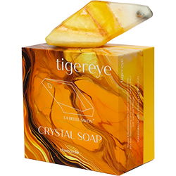 Bild von Edelsteinseifen Crystal Soap Tiger Eye in edler Verpackung
